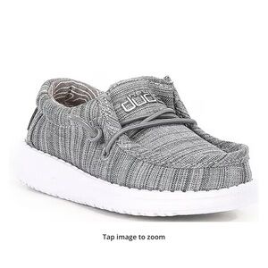 🆕 HEYDUDE Boys' Wally blend Linen Washable Slip On Sneakers